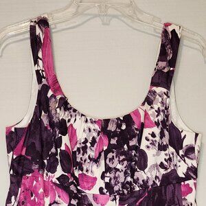 London Times Floral A-Line Sleevless Midi Dress – Size 12